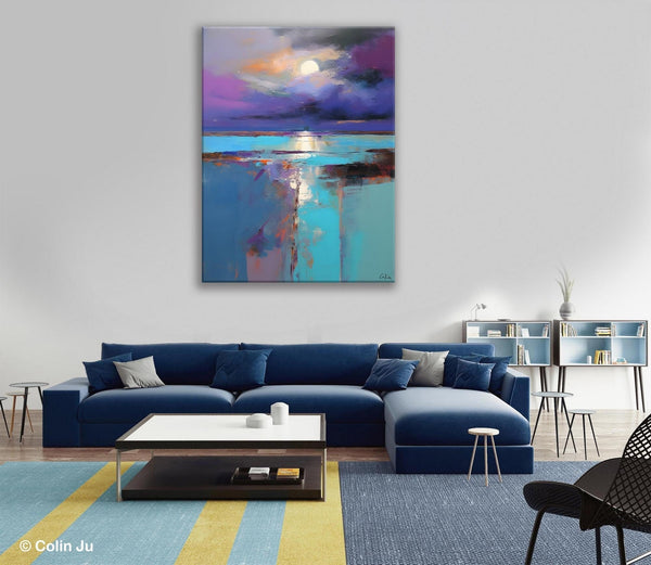 Extra Large Original Art, Landscape Painting on Canvas, Hand Painted Canvas Art, Abstract Landscape Artwork, Contemporary Wall Art Paintings-ArtWorkCrafts.com