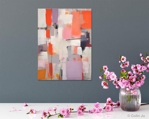 Large Painting for Dining Room, Original Canvas Artwork, Contemporary Acrylic Painting on Canvas, Simple Abstract Art, Wall Art Paintings-ArtWorkCrafts.com