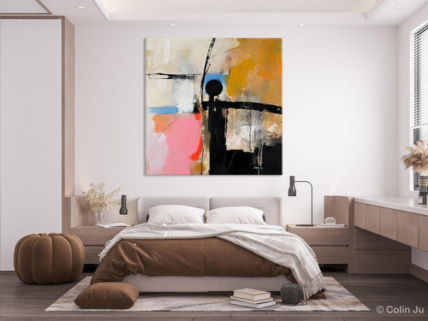 Extra Large Abstract Paintings for Bedroom, Original Modern Acrylic Wall Art, Modern Canvas Art Paintings, Abstract Wall Art for Dining Room-ArtWorkCrafts.com