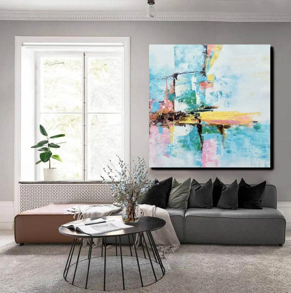 Simple Abstract Art Paintings, Large Acrylic Painting for Living