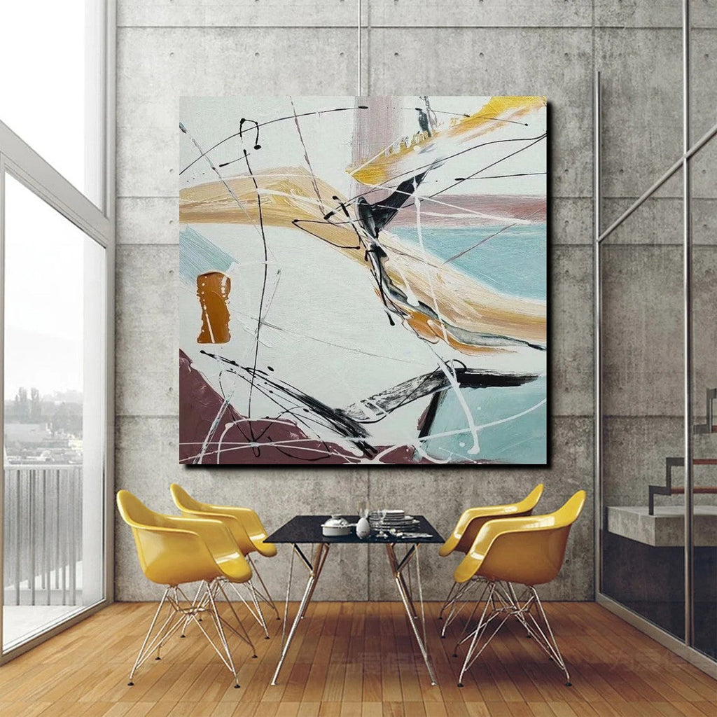 Large Painting on Canvas, Living Room Wall Art Paintings, Acrylic Abst –  Paintingforhome