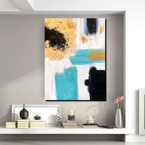 Bedroom Wall Art Paintings, Acylic Abstract Paintings, Large Painting on Canvas, Buy Abstract Painting Online, Simple Modern Art-ArtWorkCrafts.com